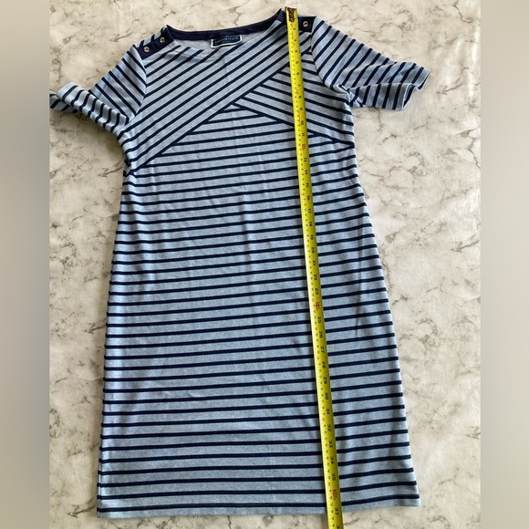 T-shirt dress a line navy blue light blue size M - Picture 4 of 10